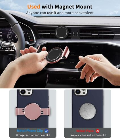 Magnetic Phone Car Mount, Universal Air Vent Magnetic Car Phone Mount Holder, Compatible with iPhone 15 Pro Max, and More (Generation 2 Stand Black) in Saudi Arabia