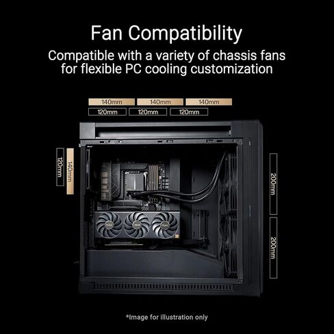 ASUS PROART PA401 WOOD EDITION ATX MID-AROWER CASE-الزجاج المقسى ، اللوحة الأمامية الخشبية المعتمدة من FSC ، معجبين مزدوج 160 مم ، قفل زر الطاقة وإعادة الضبط ، USB-C 20GBPS ، قوس PSU قابل للفصل in Kuwait