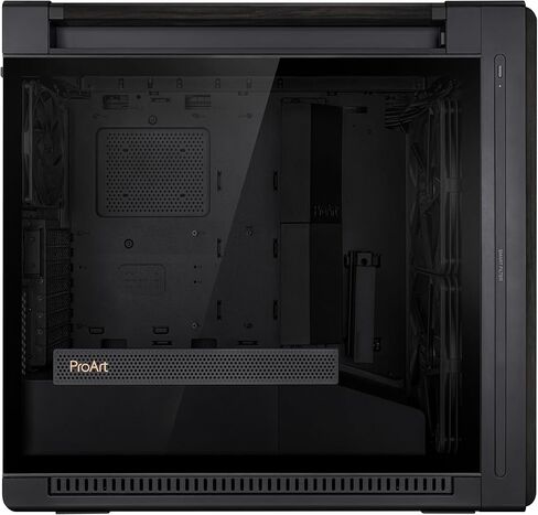 ASUS PROART PA401 WOOD EDITION ATX MID-AROWER CASE-الزجاج المقسى ، اللوحة الأمامية الخشبية المعتمدة من FSC ، معجبين مزدوج 160 مم ، قفل زر الطاقة وإعادة الضبط ، USB-C 20GBPS ، قوس PSU قابل للفصل in Kuwait