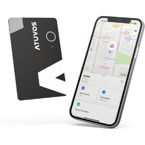 ATUVOS Wireless Wirelable Wallet Tracker Card Ultra-Thin-0.16cm ، يعمل Tracker Smart Bluetooth مع Apple Find My (iOS فقط ، Android غير مدعوم) ، Finder العناصر لعلامات الأمتعة ، جوازات السفر ، 2 حزمة