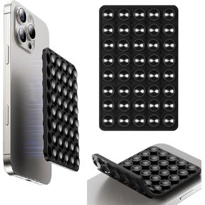 Mount Phone Phone Cup Cup Cup المزدوج - سيليكون - سيليكون لزج مع قوة شفط أعلى لصور شخصية ومقاطع فيديو خالية من اليدين ، وبلزح Octo شفط القبعة الشفط （أبيض）