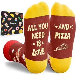 HAPPYPOP Pizza Gifts for Men Women, Pizza Socks, Gifts for Him Gifts for Her Gifts for Pizza Lovers