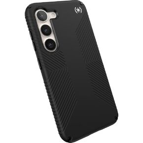 Speck Samsung Galaxy S25 Ultra Case - حماية إسقاط 13 قدمًا ، قبضة بدون انزلاق - Samsung S25 Ultra Case - مدي مرفوع وأزرار محسّنة - Presidio 2 Grip - Black/Slate
