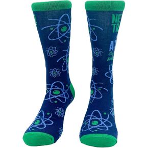 Crazy Dog T-Shirts Men's Never Trust An Atom They Make Up Everything Socks Funny Nerdy Science Joke Footwear, Blue - Atom, One size