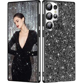 حالة الهاتف S25 Ultra Glitter لـ Samsung Galaxy S25 Ultra 5G Phone Case for Women Girls ، غطاء حماية رفيع جدًا من Samsung S25 Ultra 5G ، Crystal Bling ، 2025 (الذهب)