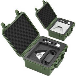 يحمل Starlink Mini Outdoor Careing Drive Mini Main Drive وجميع الملحقات ، وسهلة تحمل الأنشطة في الهواء الطلق والسفر ، مع حالة مقاومة للماء (الأخضر)