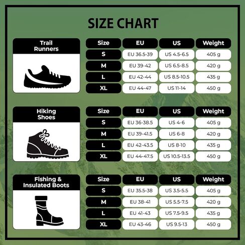 Trail Spikes Crampons Ice Grips for Hiking - Winter Shoes/Boots with 14 Stainless Steel Spikes, Anti-Slip Traction Cleats for Snow Ice Walking Climbing Mountaineering (Black, L) in Saudi Arabia