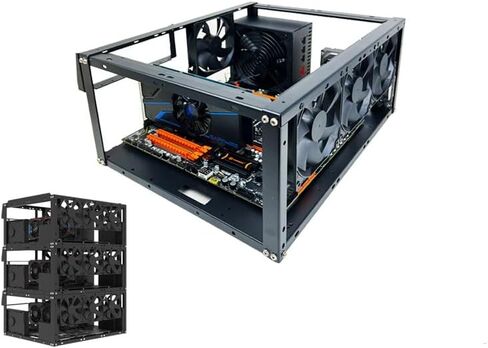 DIY Gaming Computer Case, ATX Open Chassis Case Rack Open Air Pc Case for ATX/M-ATX/ITX Motherboards up to 305x245mm in Kuwait