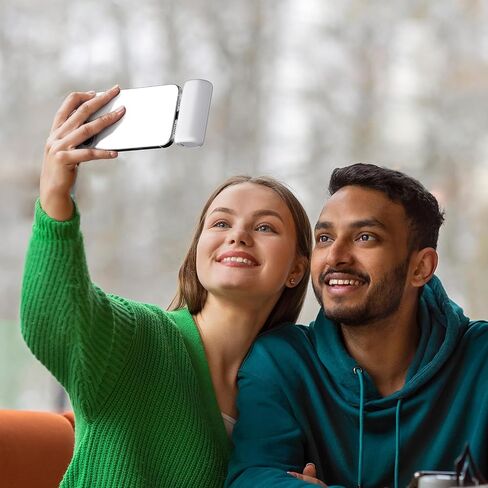 شاحن محمول لـ iPhone مع موصل 2-in-1 ، بنك طاقة صغير 5000 مللي أمبير ، يتوافق شحن سريع مع iPhone 16/15/14/13/12/11 ، Samsung S25/24 ، Android ، Pink in Saudi Arabia