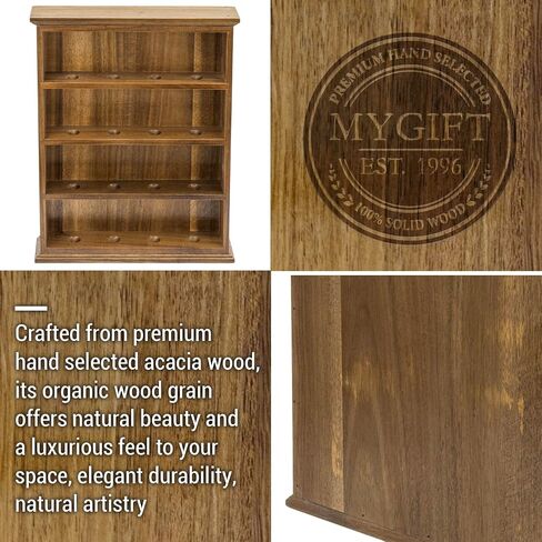 MyGift Wall Mounted Golf Ball Holder Display Case, 4-Tier Vintage Gray Solid Wood Shelf Rack in Saudi Arabia