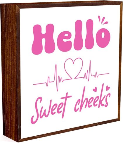 علامة حمام مضحكة، رف الحمام ديكور مكتب ديكور صندوق خشبي لافتة صندوق لوحة خشبية ريفية للمنزل والمكتب والحمام ورف المرحاض لتزيين الطاولة، إنها دائمًا قمر كامل هنا. (الرجعية) in Kuwait