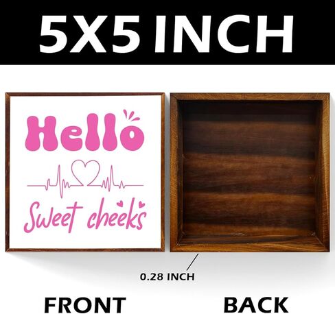 علامة حمام مضحكة، رف الحمام ديكور مكتب ديكور صندوق خشبي لافتة صندوق لوحة خشبية ريفية للمنزل والمكتب والحمام ورف المرحاض لتزيين الطاولة، إنها دائمًا قمر كامل هنا. (الرجعية) in Kuwait