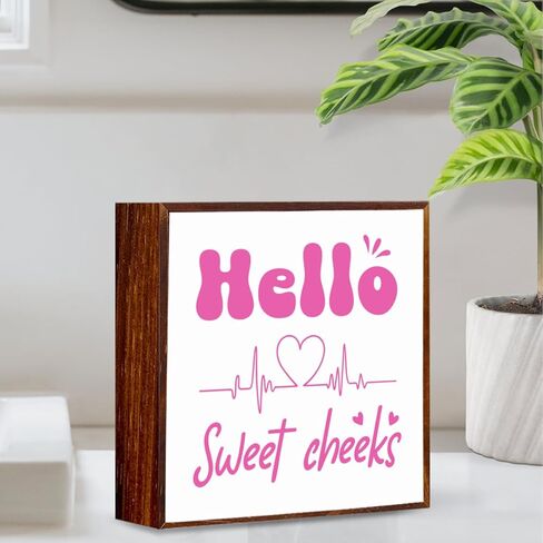 علامة حمام مضحكة، رف الحمام ديكور مكتب ديكور صندوق خشبي لافتة صندوق لوحة خشبية ريفية للمنزل والمكتب والحمام ورف المرحاض لتزيين الطاولة، إنها دائمًا قمر كامل هنا. (الرجعية) in Kuwait