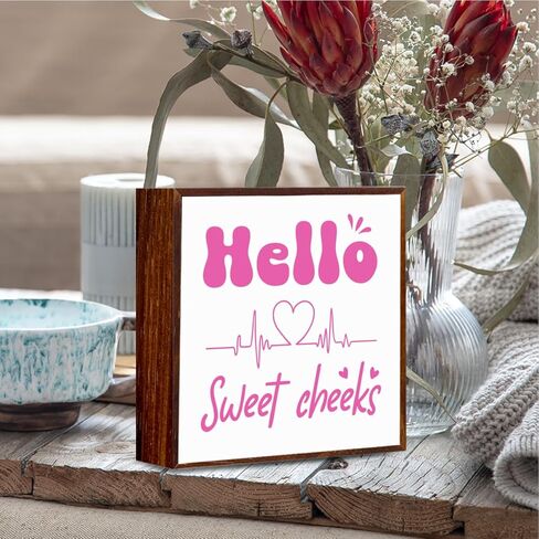 علامة حمام مضحكة، رف الحمام ديكور مكتب ديكور صندوق خشبي لافتة صندوق لوحة خشبية ريفية للمنزل والمكتب والحمام ورف المرحاض لتزيين الطاولة، إنها دائمًا قمر كامل هنا. (الرجعية) in Kuwait