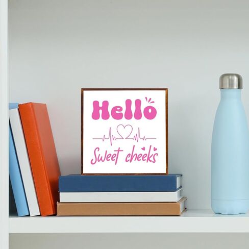 علامة حمام مضحكة، رف الحمام ديكور مكتب ديكور صندوق خشبي لافتة صندوق لوحة خشبية ريفية للمنزل والمكتب والحمام ورف المرحاض لتزيين الطاولة، إنها دائمًا قمر كامل هنا. (الرجعية) in Kuwait