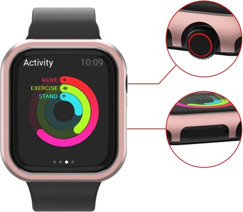 Metal Case Compatible with Apple Watch 38mm 42mm 40mm 44mm 41mm 45mm 49mm, Women Men Aluminium Full Coverage Bumper Protective Frame Cover Compatible with iWatch Ultra 2 1 Series 9 8 7 6 5 4 3 2 1 SE in Kuwait