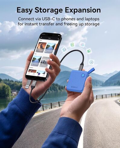 Orico Portable SSD 4 TB مع 2 في 1 كابل USB C ، محركات أقراص صلبة خارجية ، تصل إلى 460 ميجابايت/ثانية ، مؤشر الحالة ، تخزين موثوق بهاتف USB -C الذكي ، الكمبيوتر الشخصي - B5Plus (أخضر) in Kuwait