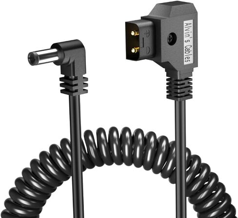 كابلات Alvin DTAP إلى DC Cable Cable for Atomos Ninja V ، D-TAP إلى 2.1 DC كابل الطاقة الأيمن للزاوية اليمنى لمساعدة التصميم الأسود ، Smallhd 702 ، لشاشة FW568 FW568 ، Ultra Soft in Kuwait