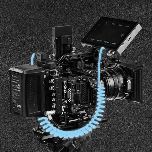 كابلات Alvin DTAP إلى DC Cable Cable for Atomos Ninja V ، D-TAP إلى 2.1 DC كابل الطاقة الأيمن للزاوية اليمنى لمساعدة التصميم الأسود ، Smallhd 702 ، لشاشة FW568 FW568 ، Ultra Soft in Kuwait