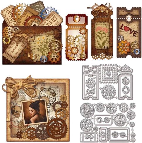 GLOBLELAND Folders Slides Stamps Films Cutting Dies for Card Making Metal Picture Folder Die Cuts Cutting Dies Templates for Scrapbooking Journal Embossing Paper Craft Decor in Saudi Arabia
