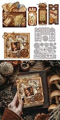 GLOBLELAND Folders Slides Stamps Films Cutting Dies for Card Making Metal Picture Folder Die Cuts Cutting Dies Templates for Scrapbooking Journal Embossing Paper Craft Decor in Saudi Arabia