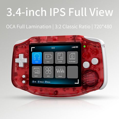 RG34XX Retro Handheld Game Console 3.4 "IPS Screen 32G Linux 64-bit System RG 34xx Console Gaming Console Suver in Kuwait