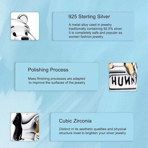 H.ZHENYUE S925 Sterling Silver Charm Pendant Dangle Beads Mouse Lollipop for Bracelet Necklace for Women Girls Gifts in Saudi Arabia