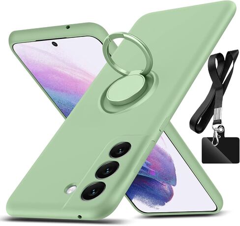 Samsung Galaxy S21 FE Case, Purple Silicone, Shock-Absorbent, Magnetic, Kickstand, 360°Rotatable Ring Holder, Slim Protective Cover in Kuwait