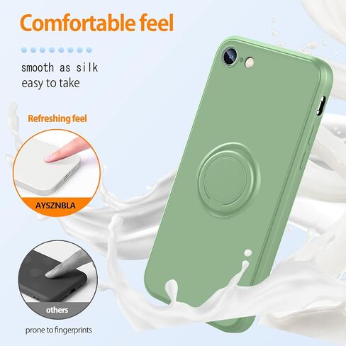 Samsung Galaxy S21 FE Case, Purple Silicone, Shock-Absorbent, Magnetic, Kickstand, 360°Rotatable Ring Holder, Slim Protective Cover in Kuwait