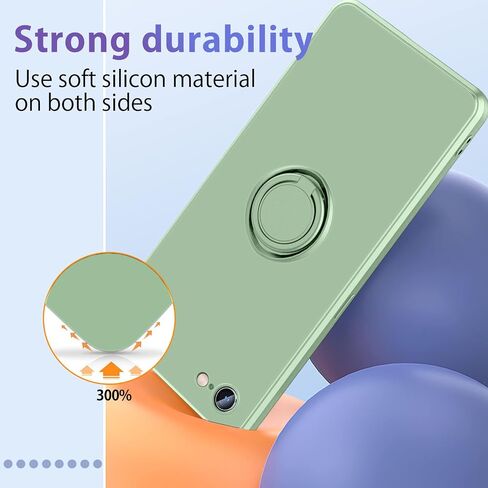 Samsung Galaxy S21 FE Case, Purple Silicone, Shock-Absorbent, Magnetic, Kickstand, 360°Rotatable Ring Holder, Slim Protective Cover in Kuwait