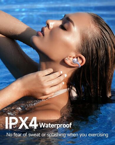 aigo CA05 Open Ear Earbuds Clip on Wireless Bluetooth 5.4 Headphones with Mic for iPhone,Android,Laptop,Enc Noise Reduction,50H Play,Waterproof Comfortable Wireless Earbuds Fit Sports Workout,Black in Kuwait