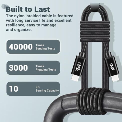 كابل USB C 90 درجة (2Pack ، 240W ، 3ft) ، النوع C من النوع C كابل ، PD 3.1 كابل الشحن السريع لأسفل لأسفل in Kuwait
