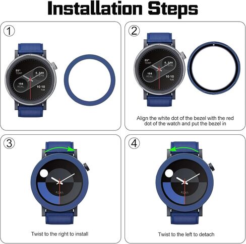 2 Pack Bezel Ring for CMF Watch Pro 2 Smartwatch, Replacement Metal Bezel Protector Case Accessories for CMF Watch Pro 2 Smartwatch for Men Women(Dark Grey) in Kuwait