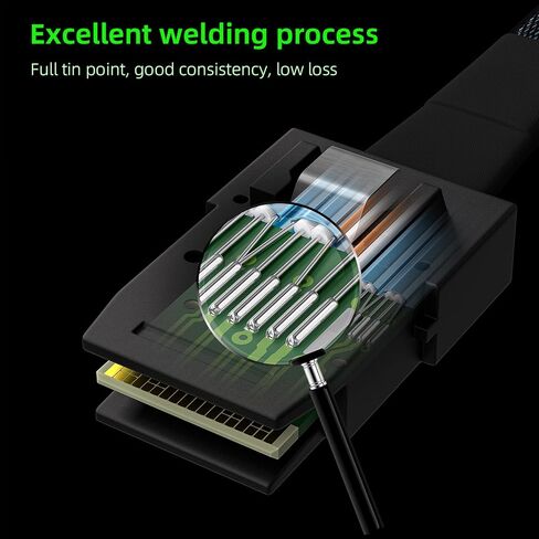 mSAS Cable SFF-8087 Front to 4*SATA for SAS/RAID Controllers, HDD, Backplanes and Server, 9/10/23/24 in. in Kuwait