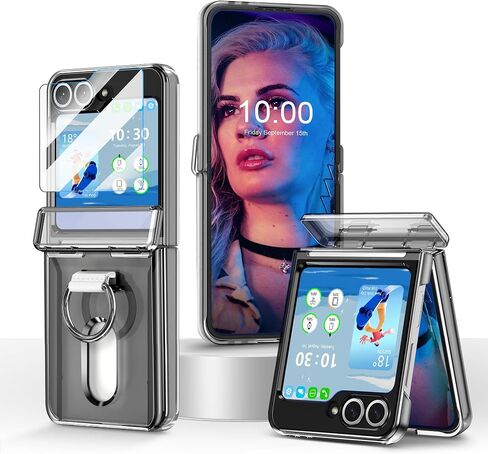 تم تصميمه لحالة محفظة Samsung Galaxy Z Flip 6/5 ، وقم بتقليب 6/5 محفظة مع حامل البطاقة وحامي الشاشة وحماية المفصلات مقاومة للصدمة. in Kuwait