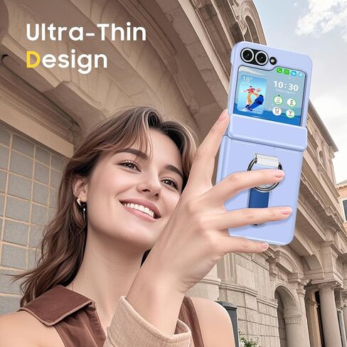 تم تصميمه لحالة محفظة Samsung Galaxy Z Flip 6/5 ، وقم بتقليب 6/5 محفظة مع حامل البطاقة وحامي الشاشة وحماية المفصلات مقاومة للصدمة. in Kuwait