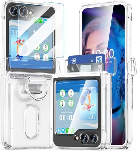 تم تصميمه لحالة محفظة Samsung Galaxy Z Flip 6/5 ، وقم بتقليب 6/5 محفظة مع حامل البطاقة وحامي الشاشة وحماية المفصلات مقاومة للصدمة. in Kuwait