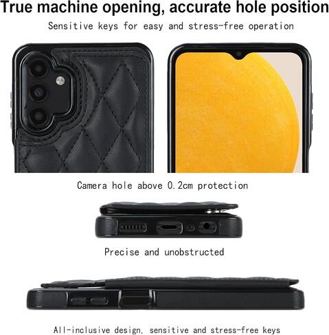 Asuwish Phone Case for Samsung Galaxy A13 4G/5G Wallet Cover with Tempered Glass Screen Protector and Leather RFID Card Holder Stand Cell Accessories A04s M13 G5 A 13 LTE 13A 2022 Women Men Rose Gold in Kuwait