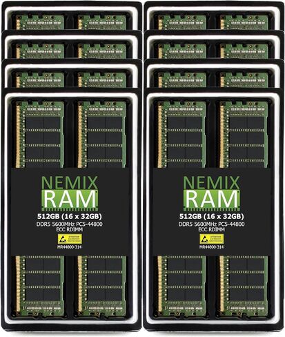 NEMIX RAM 384GB (12x32GB) DDR5 5600MHz PC5-44800 1RX4 in Kuwait