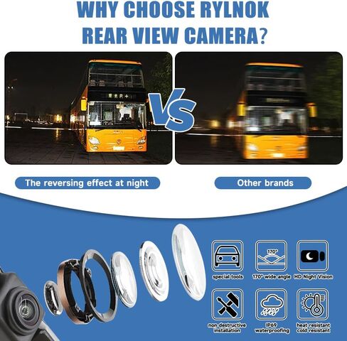 Ford F150 backup camera Rear View Camera for Ford F150 2010-2014, Ford Mustang 2015-2020 & Lincoln MKC 2015-2019 RYLNOK Parking Park Assist Camera Replace #EL3T-19G490-AA, EL3Z-19G490-D, BL3Z-19G490-B in Kuwait
