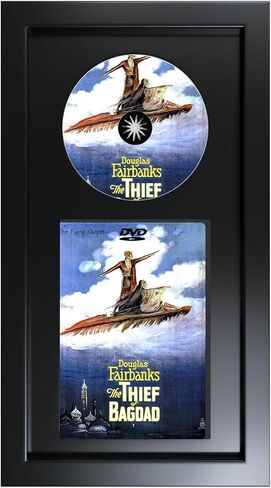 DVD Display Frame for Cases and Discs with EVA Foam Lining and Black Flocked Fabric, Blu-Ray Movie Display Frame for Wall/Tabletop Display, 7.9" x 15.1"(Blu-Ray Case) in Kuwait