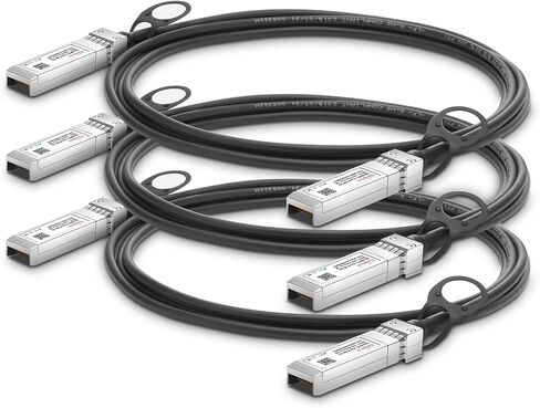 10G SFP+ DAC كابل ، 0.3 م (0.98 قدم) كابل Twinax النحاسي المرفق المباشر لـ Cisco SFP-H10GB-CU0.3M ، UBIQUITI ، D-LINK ، NETGEAR ، MIKROTIK ، Open Switch-2pcs in Kuwait