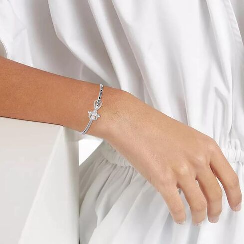 AOBOCO Sterling Silver Faith Cross Bangle Sideways Cross Bangle Bracelet Christian Jewelry for Women Sister Girlfriend Inspiration Gift in Saudi Arabia