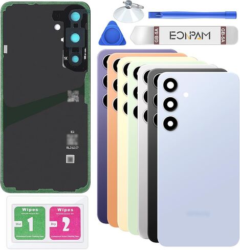 Back Glass Replacement for Samsung Galaxy S24 Ultra SM-S928 Back Cover Rear Housing with Camera Lens + Repair Tool Kit Genuine Rear Glass (Black) in Kuwait