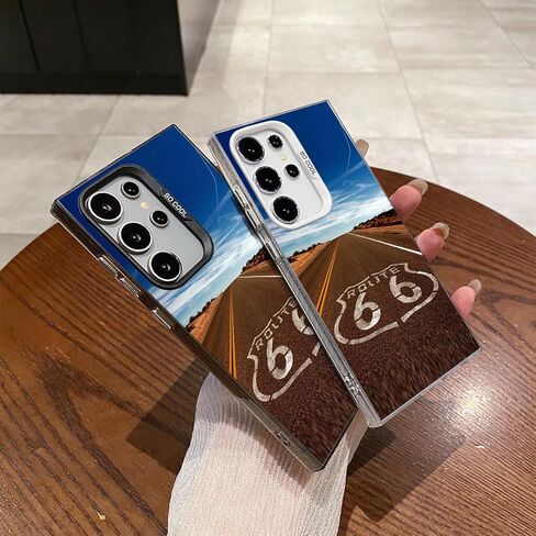 Galaxy S24 Ultra Case - Blue Neon Network Design, Slim Shockproof TPU Bumper, Matte Anti-Scratch Protective Cover for Samsung S24 Ultra case Black in Kuwait