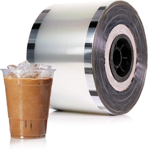 Wyzworks Solid White Cup Sealer Movie ، Snow Top Lids 3275/Roll ، 90-105mm ، For Winter Milk Tea & Holiday Seasonal Boba Fruiths ، Bubble Tea Shops Film. in Kuwait