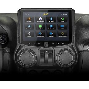Stinger Horizon12 12.8 "Jeep Wrangler JK (2011-18) Stereo 1080p Full HD IP65 Radio Touchstant-Weather-Weathistants ، و Apple Carplay/Android Auto ، Bluetooth ، HDMI ، وضع الطرق الوعرة ، المدخلات الكاميرا/USB