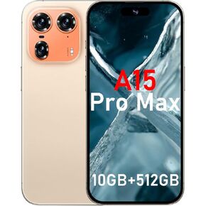 A15Promax 5G غير مؤمن الهاتف 2025 Android 13 الهواتف المحمولة 10 جيجابايت+512 جيجابايت مع 6.8 "شاشة FHD هواتف Android 48MP+108MP 6800 Mah Dualsim Faceid (Pink)