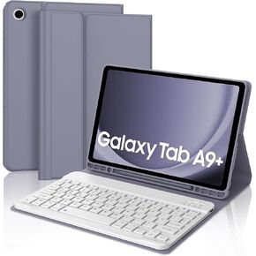 حالة لوحة المفاتيح لـ Galaxy Tab A9 Plus 5G 11 Inch 2023 ، لوحة تتبع متعددة اللمسات ، لوحة مفاتيح Bluetooth القابلة للفصل ، نوم/استيقظ تلقائي ، عمر بطارية طويل ، غطاء ورقة ذكية مع حامل قلم S for tab A9+ 11 "أسود
