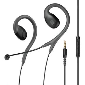 S6 Open Earbuds مع MIC ، سماعات الأذن المفتوحة السلكية ، فوق الأذن ، خطاف الأذن ، التحكم المضمّن ، مثالي للاتصال ، الاجتماع عبر الإنترنت ، جاك 3.5 مم